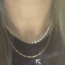 Load image into Gallery viewer, Gold Paper Clip (Small Size Links) Chain Necklace
