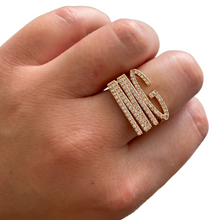 Load image into Gallery viewer, Sideways Initial Ring
