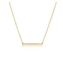 Load image into Gallery viewer, Gold Engraveable/ Custom Bar Necklace
