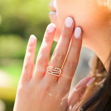 Load image into Gallery viewer, Sideways Initial Ring