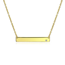 Load image into Gallery viewer, Gold Engraveable/ Custom Bar Necklace