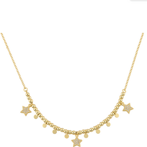 Studded Star Hanging Necklace