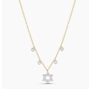 Bezel And Magen David Necklace