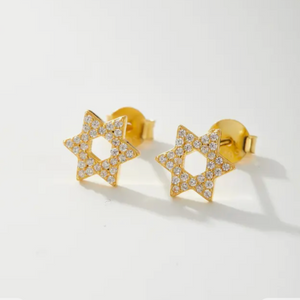 Studded Magen David Earrings