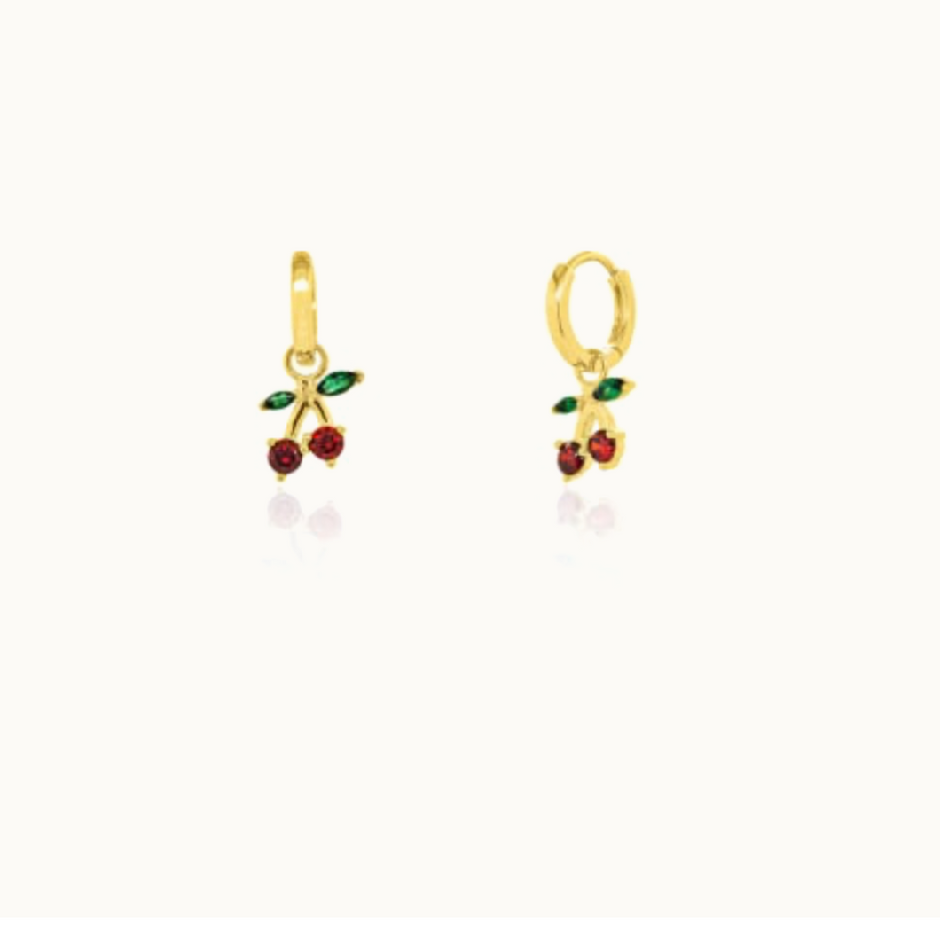 Cherry Huggy Earrings