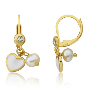 Hearts and Pearl Earrings