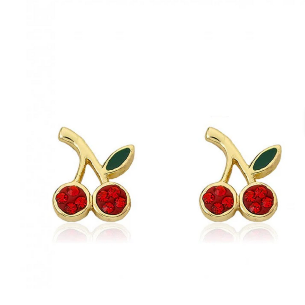 Kids Cherry Stud Earrings