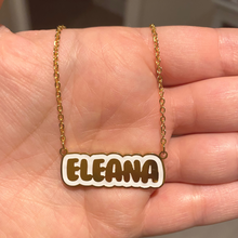 Load image into Gallery viewer, Custom Enamel Bubble Name Necklace
