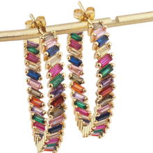 Load image into Gallery viewer, Rainbow Earring Hoops
