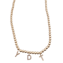 Load image into Gallery viewer, Ball and Initial Necklace ( Custom)
