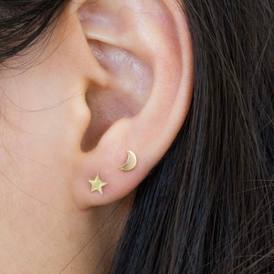 10k Gold Star Earring Studs