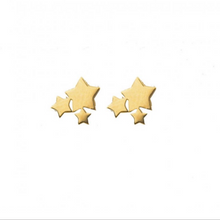 Load image into Gallery viewer, 10K Gold Star Cluster Earrings
