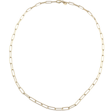 Load image into Gallery viewer, Gold Paper Clip (Small Size Links) Chain Necklace
