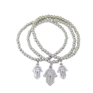 Hamsa Bezel Ball Bracelet