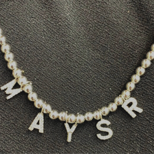 Ball and Initial Necklace ( Custom)