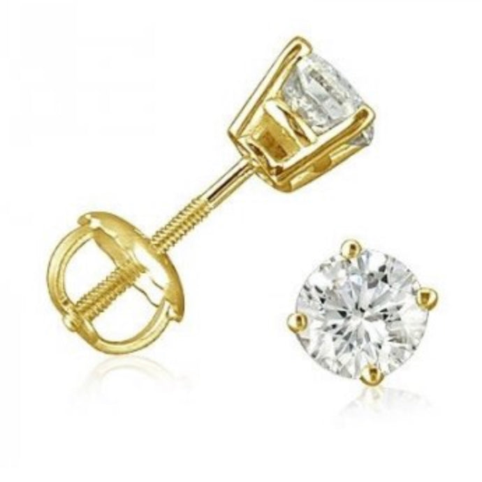 Screw Back “Diamond” Stud Earrings