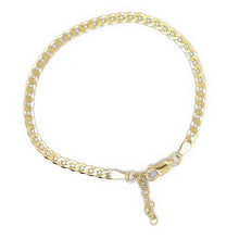 Load image into Gallery viewer, Gold Vermeil or 10k Gold Flat Curb Chain Bracelet
