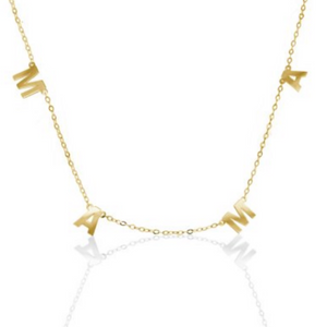 10 k Gold Mama Love Necklace