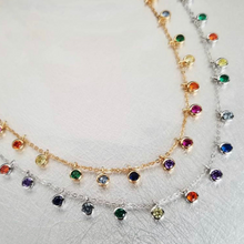Load image into Gallery viewer, Multicolour Hanging Stones Necklace
