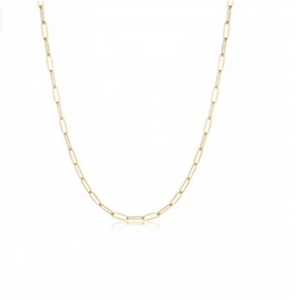 10 k Gold Paper Clip Necklace