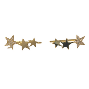Gold Star Earring Crawlers