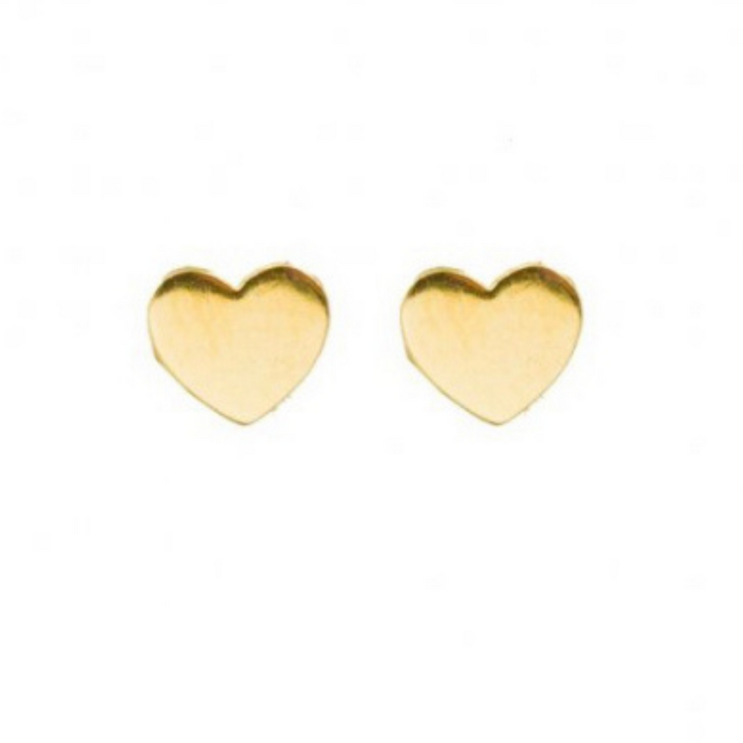 10k Gold Heart Earrings