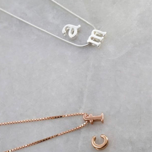 Custom Lower Case Initial Necklace