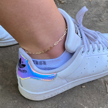 Load image into Gallery viewer, Gold paper clip anklet
