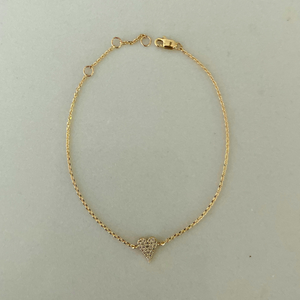 14 K Gold Bracelet Gabi Heart Bracelet