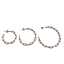 Load image into Gallery viewer, Chain Hoop Earrings

