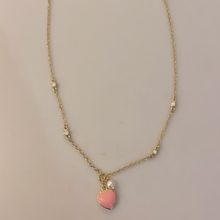 Load image into Gallery viewer, Pink Heart and Pearl Necklace
