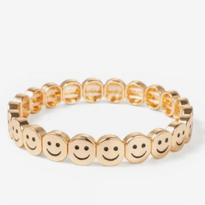 Elastic Happy Face Bracelet