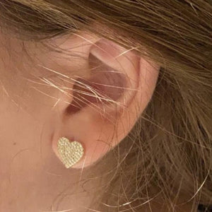 Fit For A Princess Heart Stud Earrings