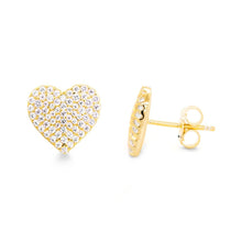 Load image into Gallery viewer, Fit For A Princess Heart Stud Earrings
