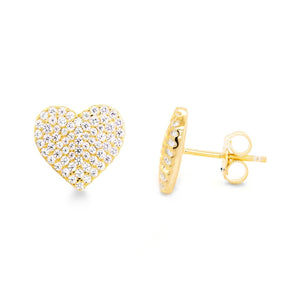 Fit For A Princess Heart Stud Earrings