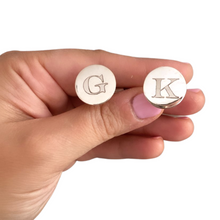 Load image into Gallery viewer, Silver Round Cufflinks
