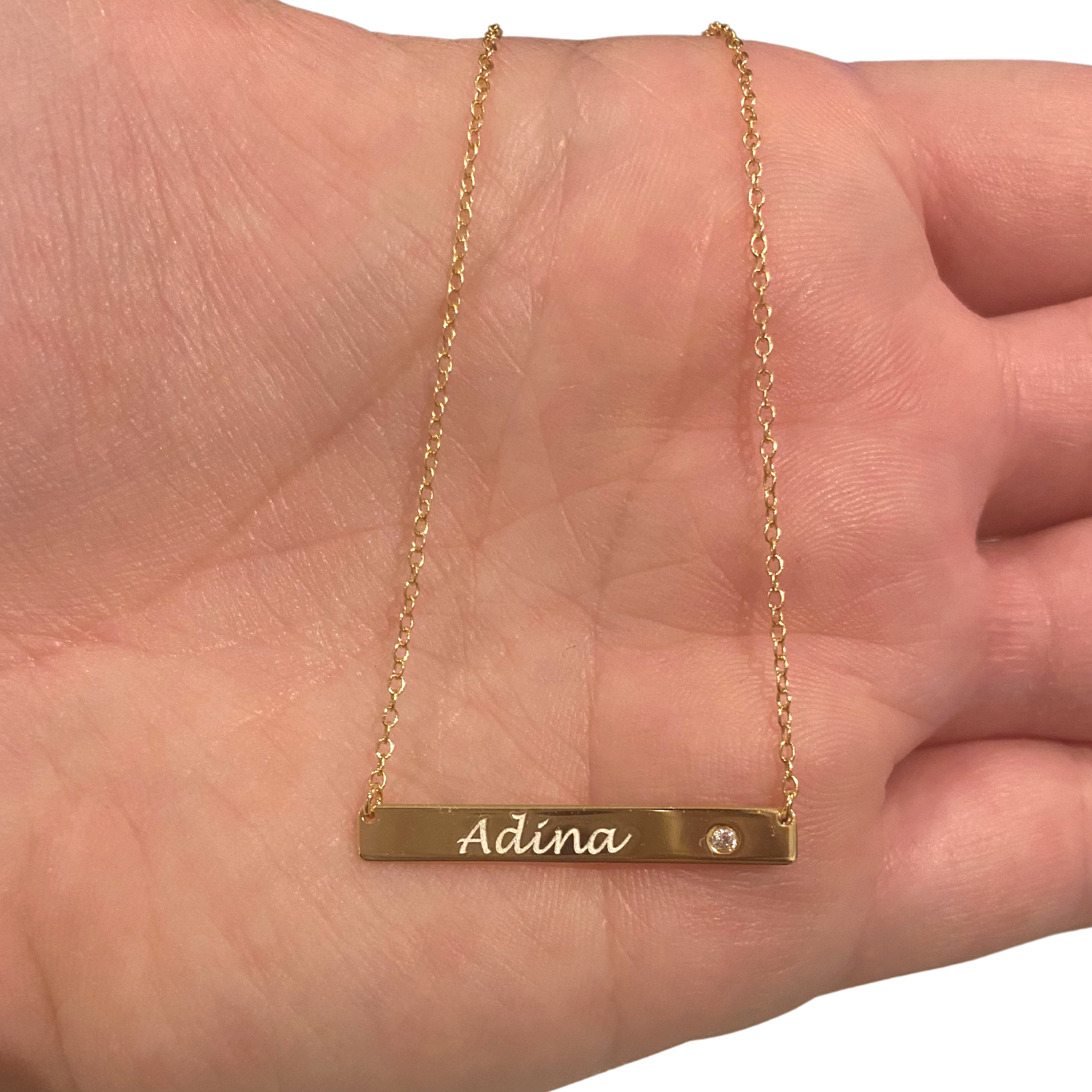 Personalised 2025 bar pendant