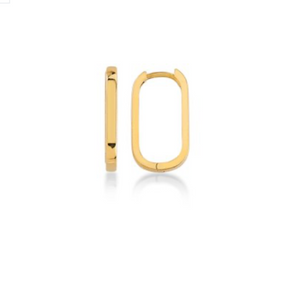 10K Gold Geometric Hoop Earrings