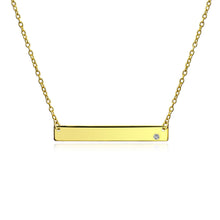 Load image into Gallery viewer, Gold Engraveable/ Custom Bar Necklace
